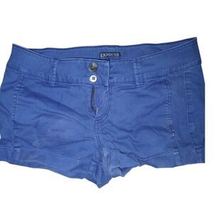 Express Women's Blue High Waist Shorts